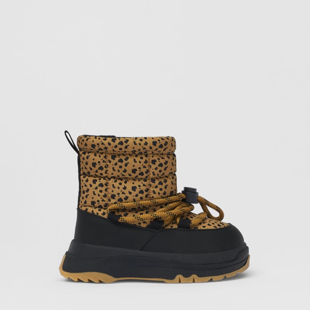 ZARA girls snow boot- cheetah print sz 11 NWT